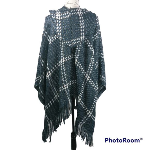 Simply Noelle Check Me Out Hooded Wrap Sz OS - Picture 6 of 8